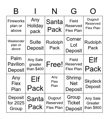 Jumbo Shrimp Sales Bingo! Bingo Card