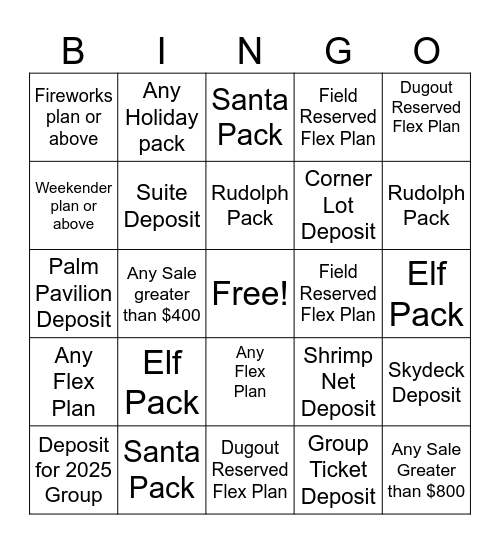 Jumbo Shrimp Sales Bingo! Bingo Card