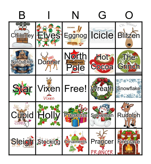 Holiday BINGO Card