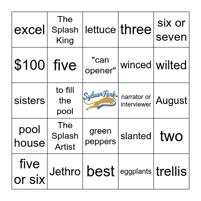 The Splash Artist and The Art of the Splash Bingo Card