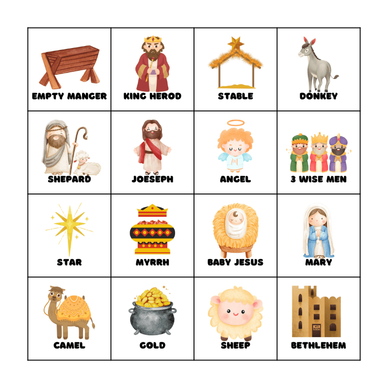 Advent Bingo Card
