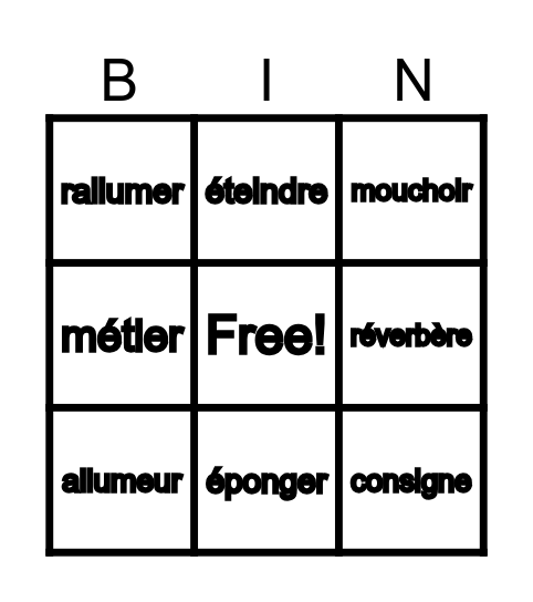 PETIT PRINCE CHAPITRE XIV Bingo Card