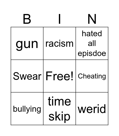 Tomorrows teachings bingo Card