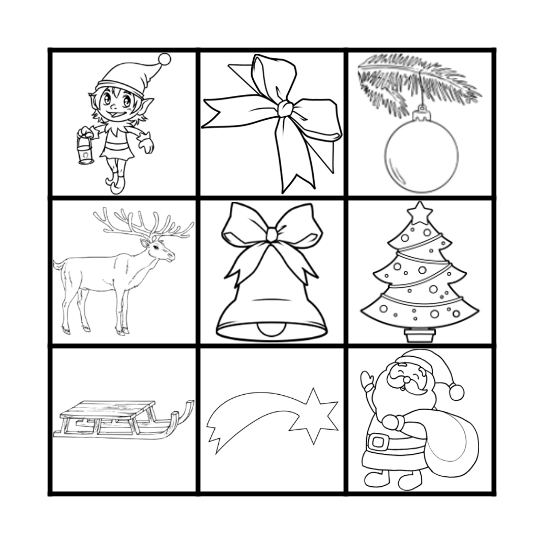 Weihnachten Bingo Card