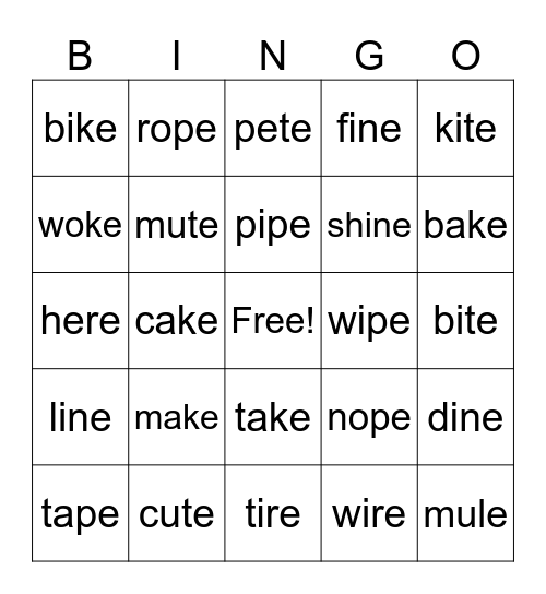 Magic e Bingo Card