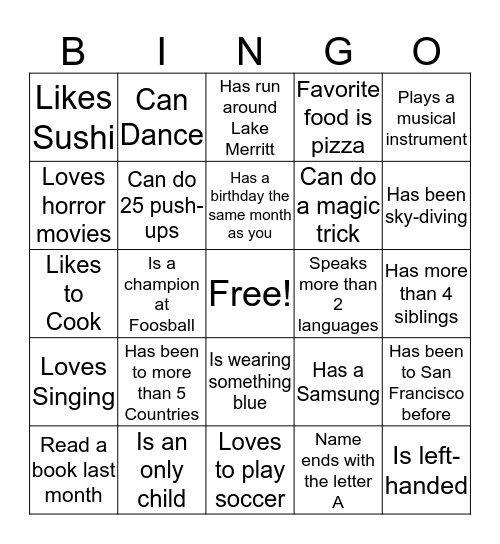 Hult Lodge- Get To Know You Bingo   Bingo Card