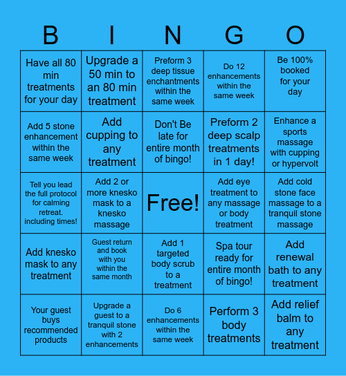 LMT Bingo Card