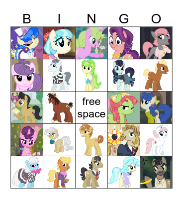 earth ponies Bingo Card