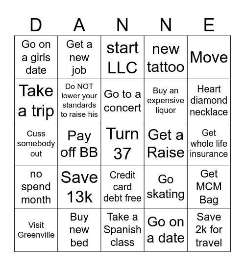 2025 Bingo Card