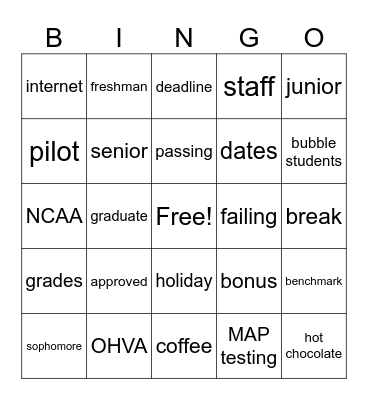 HS Meeting Fun Bingo Card