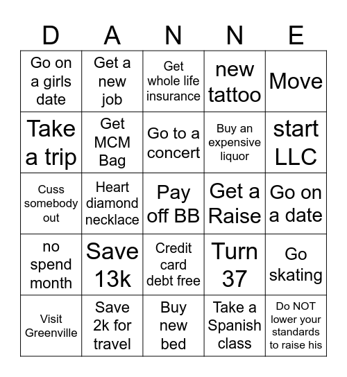 2025 Bingo Card