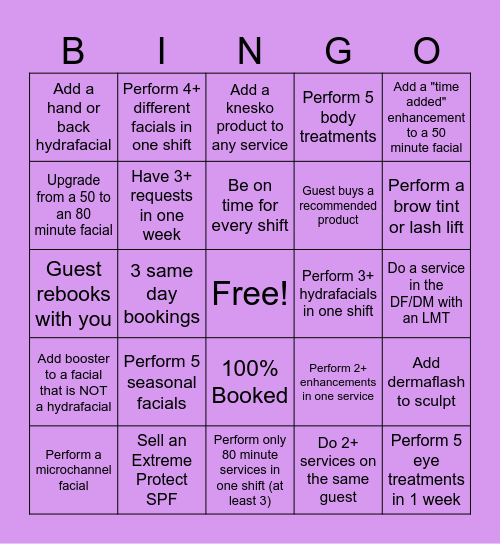 Esti's Bingo Card