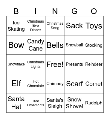 Christmas Bingo Card