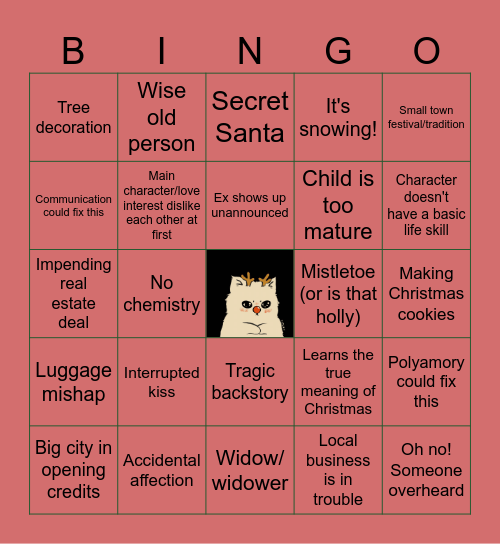 Christmas Movie Bingo Card