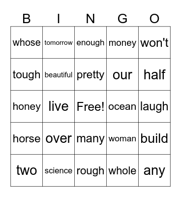 75 Bingo Card