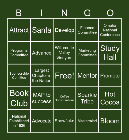 WIFS 2024 HoliYay Bingo Card