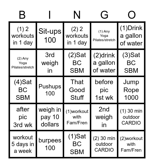 That Good Stuff Bingo Card