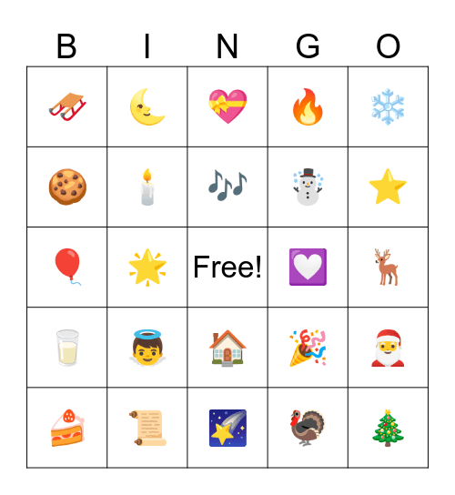 HOLIDAY BINGO Card