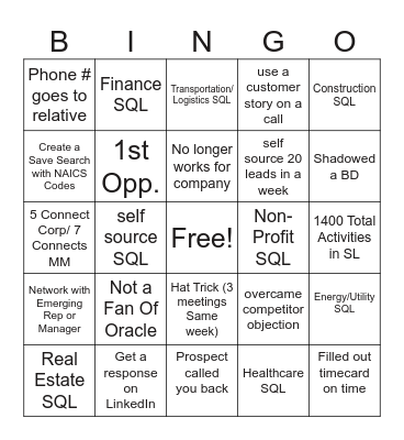EOY BINGO Card