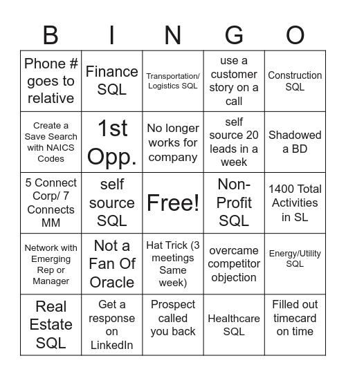 EOY BINGO Card