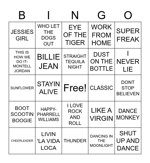 WEAVER BINGO Card