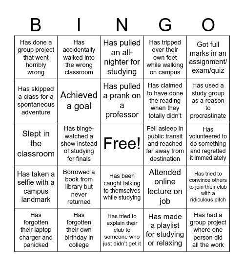 LCIT Volunteer Appreciation Bingo Card