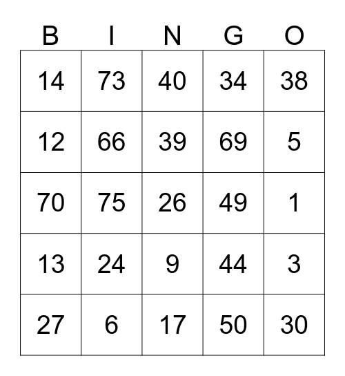 Peanuts bingo  Bingo Card