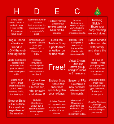 "15 Days To Christmas" Bingo Card