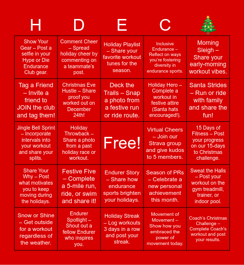 "15 Days To Christmas" Bingo Card