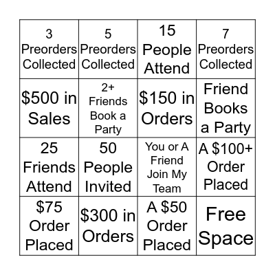 Clever Hostess Bingo Card