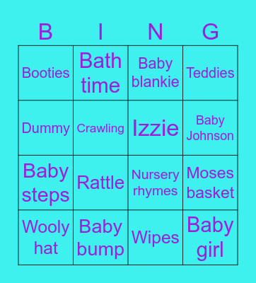 Baby Johnson BINGO Card