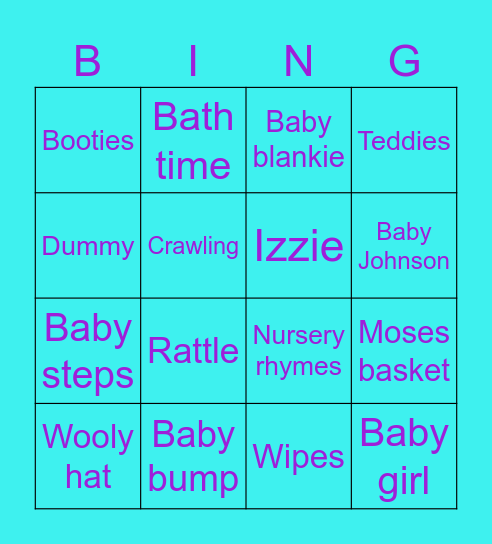 Baby Johnson BINGO Card