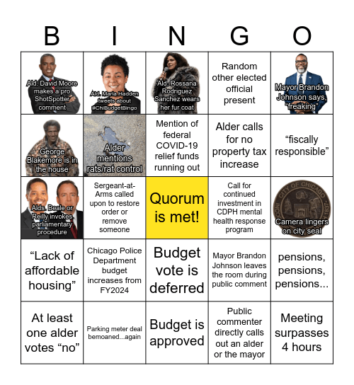 #ChiBudgetBingo2025 Bingo Card