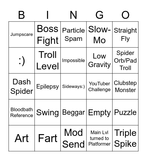 Recent Tab Bingo Card