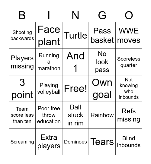 What just happened? Bingo Card