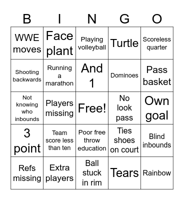 What just happened? Bingo Card