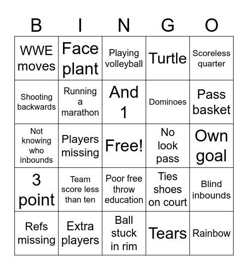 What just happened? Bingo Card