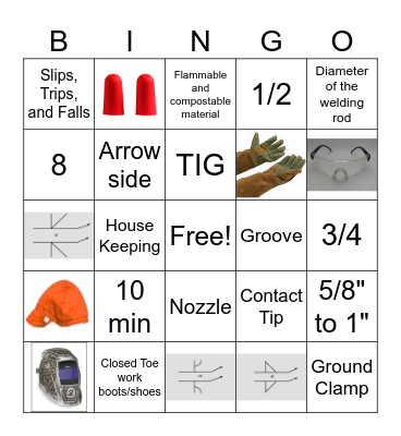 Welding Bingo Card