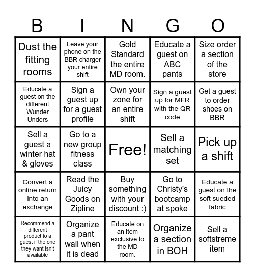 PEAK SZN BINGO! Bingo Card