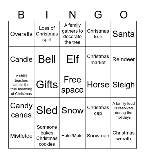 Holiday Fun! Bingo Card