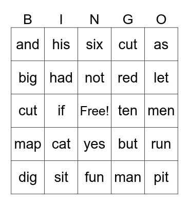December 10th WIN Time Bingo Card
