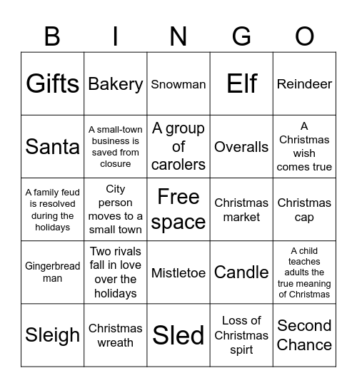 Holiday Fun! Bingo Card