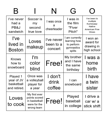 UCLA Women's Basketball Bingo Card