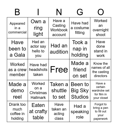 Film Industry Bingo 🎬 Bingo Card