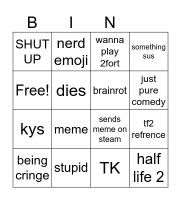 aalex bingo Card