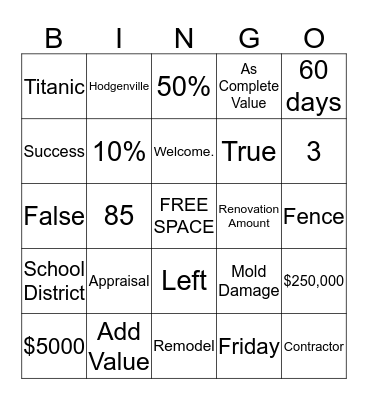 Bingo Card