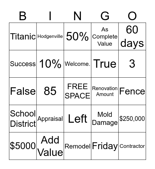 Bingo Card