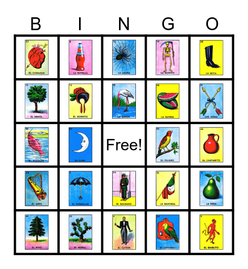 Loteria Mexicana Bingo Card