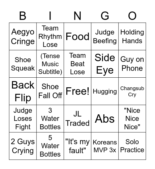 Universe League Ep. 3 Bingo Card