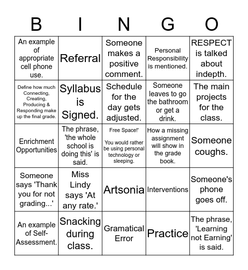 Bingo Card